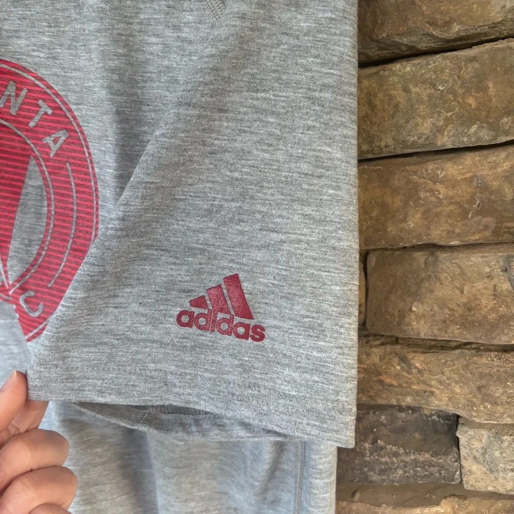 Adidas Gray and‎ Red Short Sleeve Tees